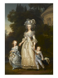 Marie-Antoinette d'Autriche reine de France et ses deux premiers enfants Reproduction procédé giclée par Adolf Ulrich Wertmuller