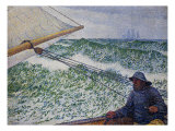 The Man at the Helm Giclee Print by Theo van Rysselberghe