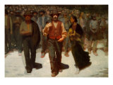 The Stream (detail) reproduction procédé giclée par Giuseppe Pellizza da Volpedo