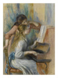 Au piano reproduction procédé giclée par Pierre-Auguste Renoir