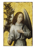 Ange tenant un rameau d'olivier reproduction procédé giclée par Hans Memling