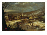 Landscape with Skaters Giclee Print by Joos de Momper