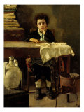 The Little Schoolboy Lámina giclée por Antonio Mancini The Little Schoolboy Lámina giclée por Antonio Mancini