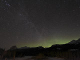 Quadrantid Meteor Shower, Milky Way and Aurora Photographic Print by Stocktrek Images