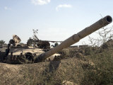 Destroyed Iraqi Tanks Near Camp Slayer, Baghdad, Iraq Photographic Print by Stocktrek Images 