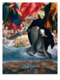 Blessed Ambrogio Sansedoni Interceding for the City of Siena (detail) Giclee Print by Francesco Vanni