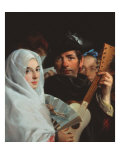 Portrait of Young Man and Woman Giclee Print by Lorenzo Baldissera Tiepolo