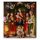 Madonna and Child with Saints Giclee Print by Leonardo Da Pistoia