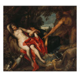 Diana and Endymion Surprised by a Satyr Giclee Print by Anthony Van Dyck