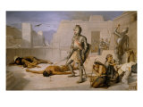 The Massacre of Indians at Tenotitlan Giclee Print by Felix Parra