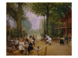 The Chalet of the Bicycle at Bois De Boulogne reproduction procédé giclée par Jean Béraud