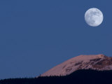 Full Moon at Alpenglow Photographic Print by Stocktrek Images 