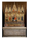 Polyptych with Corontion of the Virgin Giclee Print by Serafino Serafini