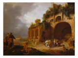 Healing of the Deaf-Mute Man Giclee-trykk av Bartholomeus Breenbergh Healing of the Deaf-Mute Man Giclee-trykk av Bartholomeus Breenbergh
