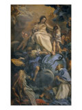 The Virgin in Glory Between Saint Francis of Sales and Saint Thomas of Villanova Giclée-tryk af Carlo Maratta The Virgin in Glory Between Saint Francis of Sales and Saint Thomas of Villanova Giclée-tryk af Carlo Maratta