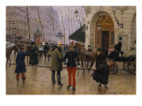 Jean Béraud - Boulevard Des Capucines at the Site of Theater Du Vaudeville, 1889 Digitálně vytištěná reprodukce Jean Béraud - Boulevard Des Capucines at the Site of Theater Du Vaudeville, 1889 Digitálně vytištěná reprodukce