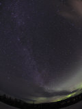 Milky Way and Aurora Photographic Print by Stocktrek Images 