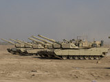 M1 Abrams Tanks at Camp Warhorse Photographic Print by Stocktrek Images 