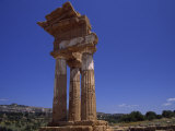 Ruins of Ancient Roman Column Architecture in Sicily, Italy Photographic Print by Marcia Kebbon