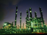 Oil Refinery at Dusk, Houston,Texas Photographic Print by Lynn Johnson