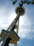 View of the Space Needle and Seattle's Skyline at Night, Washington Photographic Print by Darlyne A. Murawski