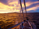 Dramatic Sunset Seen from Aboard a Ship, Antarctica Fotografie-Druck von Paul Nicklen