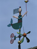 Colorful Mermaid Shaped Weather Vane, Brewster, Cape Cod, Massachusetts Photographic Print by Darlyne A. Murawski