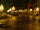 View Down a Street in Vancouver's Gastown at Night, Gastown, Vancouver, British Columbia, Canada Photographic Print by Darlyne A. Murawski