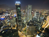 Night Scene of the Central Business District of Singapore Photographic Print by Eightfish 