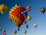 Hot Air Balloons in a Hot Air Balloon Festival, Albuquerque, New Mexico, USA Photographie par Ralph Lee Hopkins
