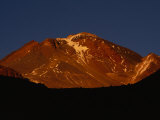 Sunlight Strikes the Beautiful and Majestic Cerro Llullaillaco, Argentina, Photographic Print