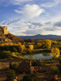 Peaceful Landscape Stretches to the Horizon, Santa Fe, New Mexico, USA Photographic Print by Ralph Lee Hopkins