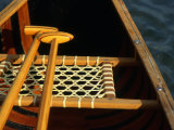 Wooden Paddles Inside a Canoe, California Photographic Print by Kate Thompson