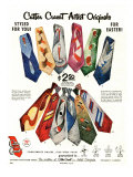 Cutter Cravat, Magazine Advertisement, USA, 1950 Kunstdrucke