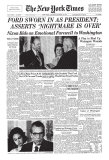 New York Times, August 16, 1974: Ford Sworn in as President Lámina New York Times, August 16, 1974: Ford Sworn in as President Lámina