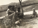 Group of Children Playing in a Field Photographie par A. Paoletti