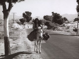 Vincenzo Balocchi - Elderly Woman on a Mule - Fotografik Baskı