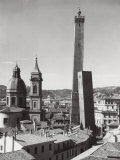 Bologna with Torre Degli Asinelli, Torre Della Garisenda, and Dome of Church of San Bartolomeo Photographic Print by A. Villani
