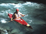 Kayaker, During a Race, in a Mountain Stream Photographic Print by A. Villani