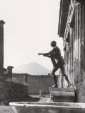 Statue at the Temple of Apollo, in Pompeii Photographic Print by A. Villani