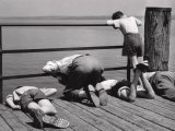 Intenti Alla Pesca or Busy with Fishing Photographic Print by A. Villani