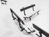 Benches Covered with Snow Photographie par A. Villani