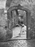 Children Playing with Snow Photographic Print by Luciano Ferri