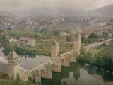 Valentre Bridge at Cahors, France Photographic Print by Henrie Chouanard
