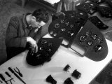 Technician Busy Fitting Various Instruments on a Control Panel in the Caproni Indutry Photographic Print by A. Villani