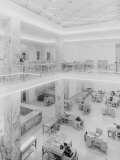 Inside View of the Banca Nazionale Del Lavoro, Bank Headquarters in Genoa Photographic Print by A. Villani