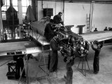 Technicians Building an Caproni Airplane Photographic Print by A. Villani