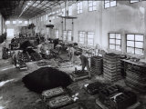 Inside of a Ferrari Factory with Some Workers Photographic Print by A. Villani