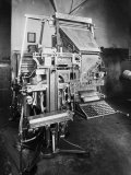 Printing Machine in the Editorial Office of the Daily Newspaper L'Avvenire D'Italia Photographic Print by A. Villani