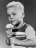 Boy Eating an Icecream Photographic Print by A. Villani